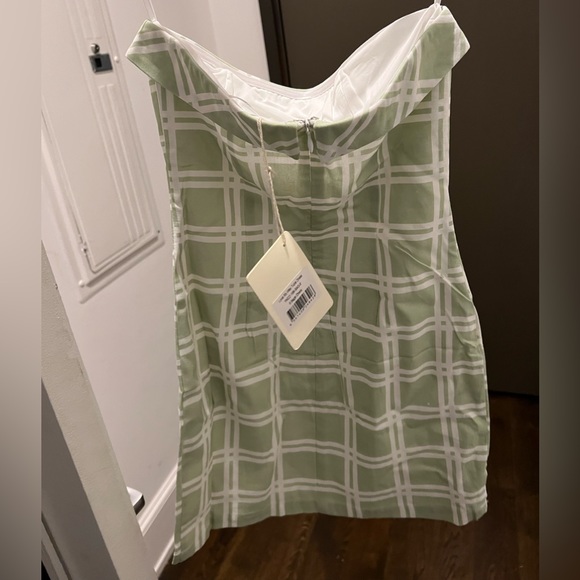 Peppermayo Exclusive - Love My Way Tube Dress - Sage Check - Picture 4 of 9